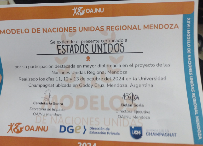 imagen Estudiantes del Martín Zapata participaron en el Modelo Regional de Naciones Unidas