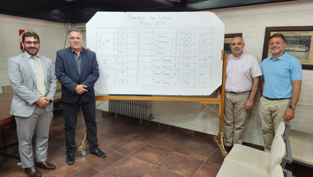 imagen Resultado del sorteo de turnos para los terceros años 2026