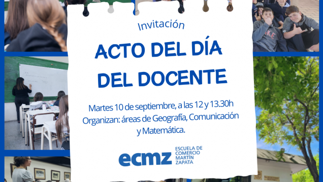 imagen Se invita a participar del acto del día del Docente