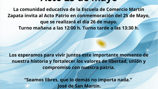 imagen Revolución de mayo: invitación a conmemorar una fecha fundamental de la historia argentina