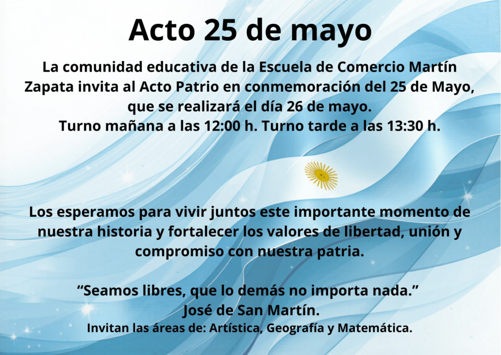 imagen Revolución de mayo: invitación a conmemorar una fecha fundamental de la historia argentina