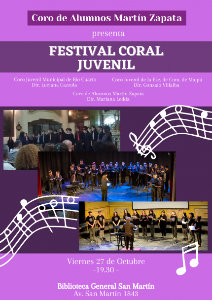 imagen El coro de alumnos Martín Zapata organiza un gran festival coral juvenil 