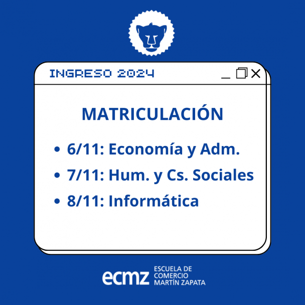 imagen Información importante para estudiantes aspirantes a ingresar a 1er. año en la Escuela Martín Zapata