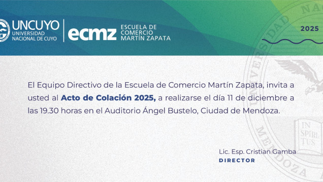 imagen Invitación al Acto de Colación de la Promoción 2025