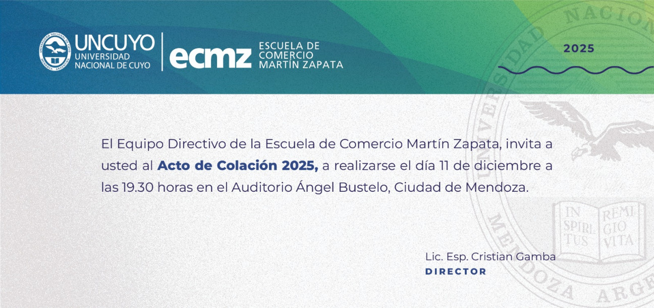 imagen Invitación al Acto de Colación de la Promoción 2025