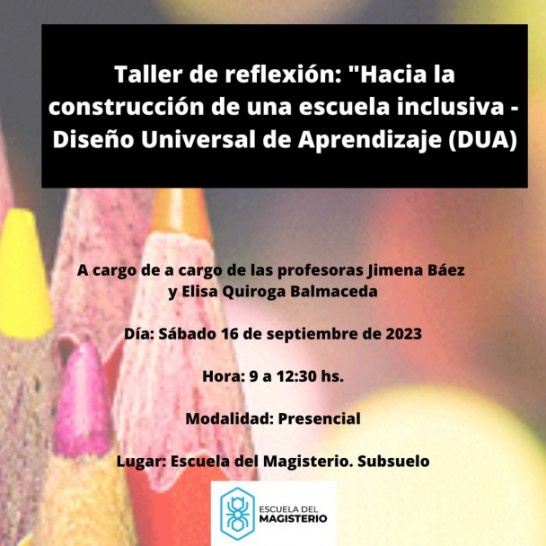 imagen Se realizará el taller de reflexión: "Hacia la construcción de una escuela inclusiva - Diseño Universal de Aprendizaje"