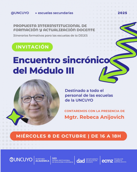 imagen Se invita a participar de charla de Rebecca Anijovich