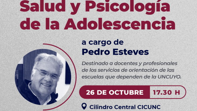 imagen Pedro Esteves ofrecerá un Taller sobre salud y psicología de la Adolescencia