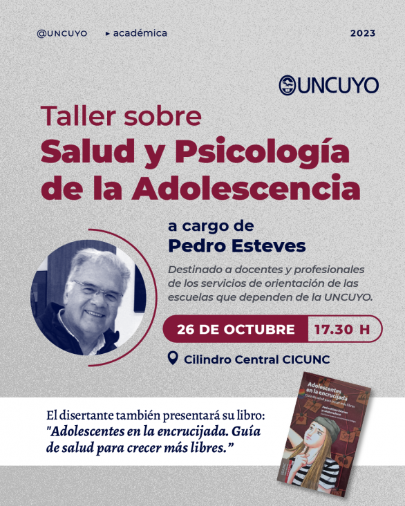 imagen Pedro Esteves ofrecerá un Taller sobre salud y psicología de la Adolescencia