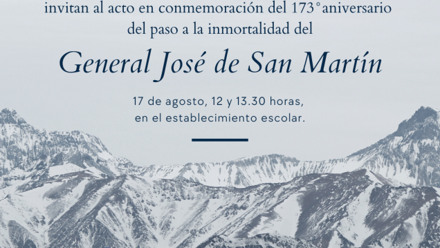 imagen Paso a la inmortalidad del General José de San Martín: invitación al acto
