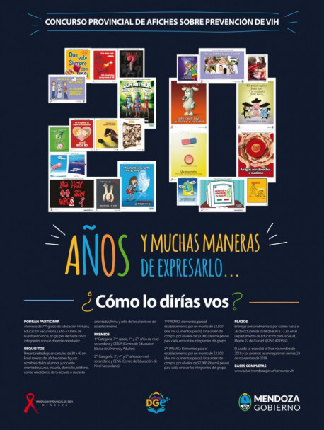imagen Concurso Provincial de Afiches Sobre Prevención del VIH Sida 2018