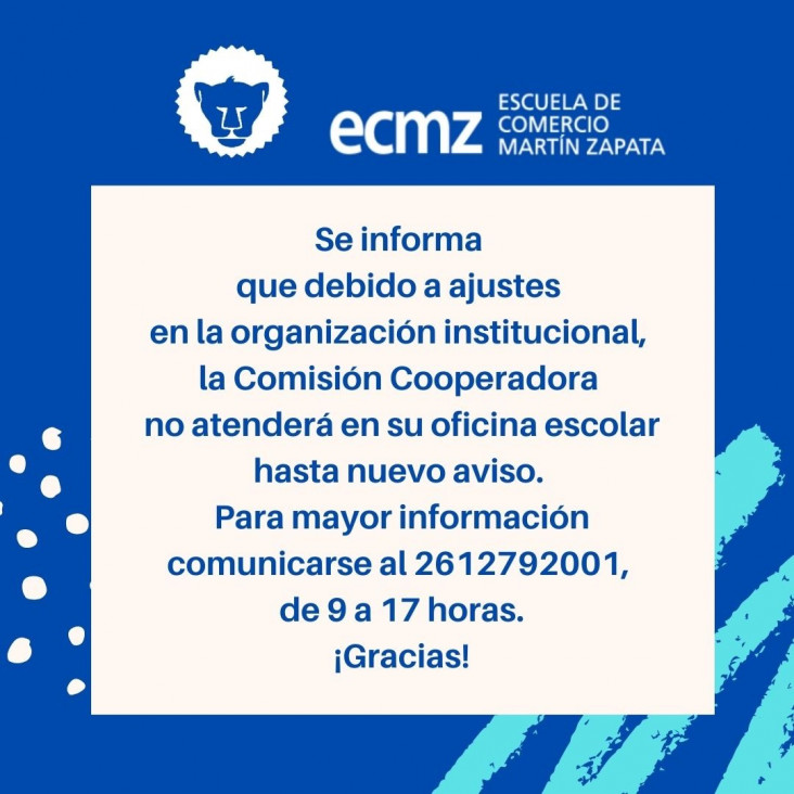 imagen Aviso sobre Comisión Cooperadora