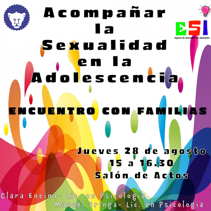 imagen Encuentro con Familias: "Acompañar la sexualidad en la adolescencia"