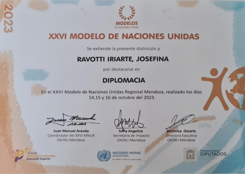 imagen Estudiantes del Martín Zapata se destacaron en el Modelo Regional de Naciones Unidas