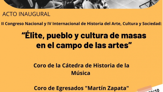 imagen El Coro de egresados participará del II Congreso Nacional y IV Internacional de Historia del Arte, Cultura y Sociedad 