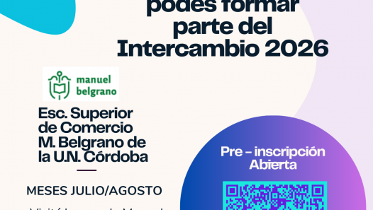 imagen Intercambio Educativo 2026: convocatoria abierta para estudiantes de 3º y 4º año