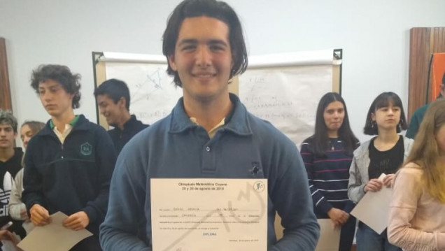 imagen Renzo es campeón de primer nivel de la Olimpíada Matemática Cuyana