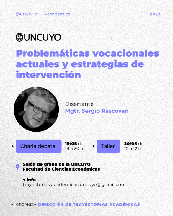 imagen Experto en orientación vocacional disertará en la UNCUYO